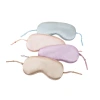 Wholesale of silk-like eye masks, blackout sleep eye masks, ear-hanging style mulberry silk aviation eye masks, double-sided printed logo for sleeping Item Picture